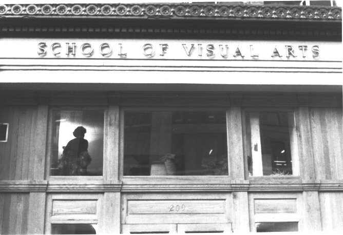 Black and white photo of SVA 1984