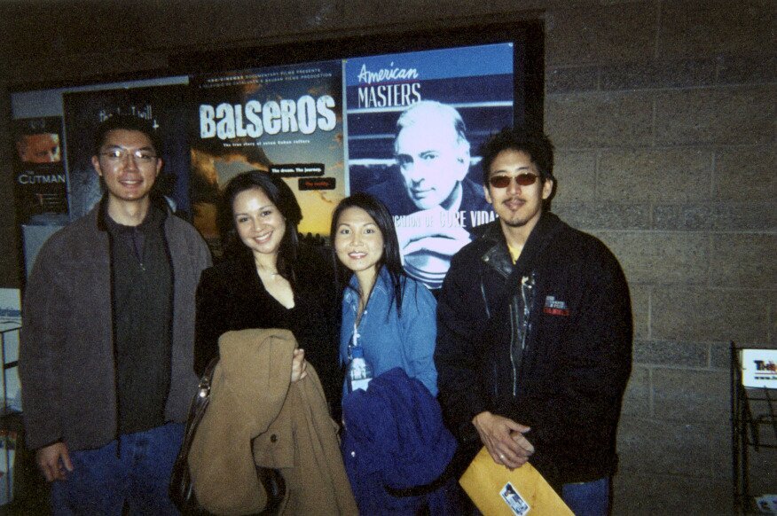 Sundance screening lobby, Abraham Lincoln Lim, Vince Tsu and Michele Koehler actress 2003