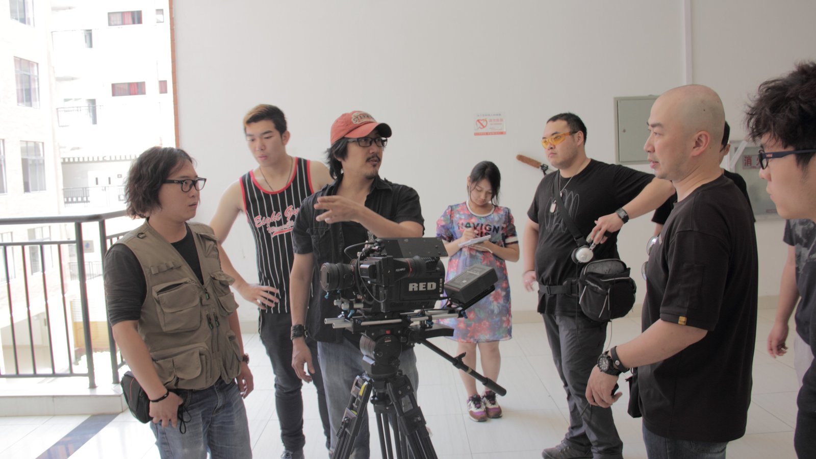 Abraham Lincoln Lim with producer Yang Qingnan, Sichuan University 2015