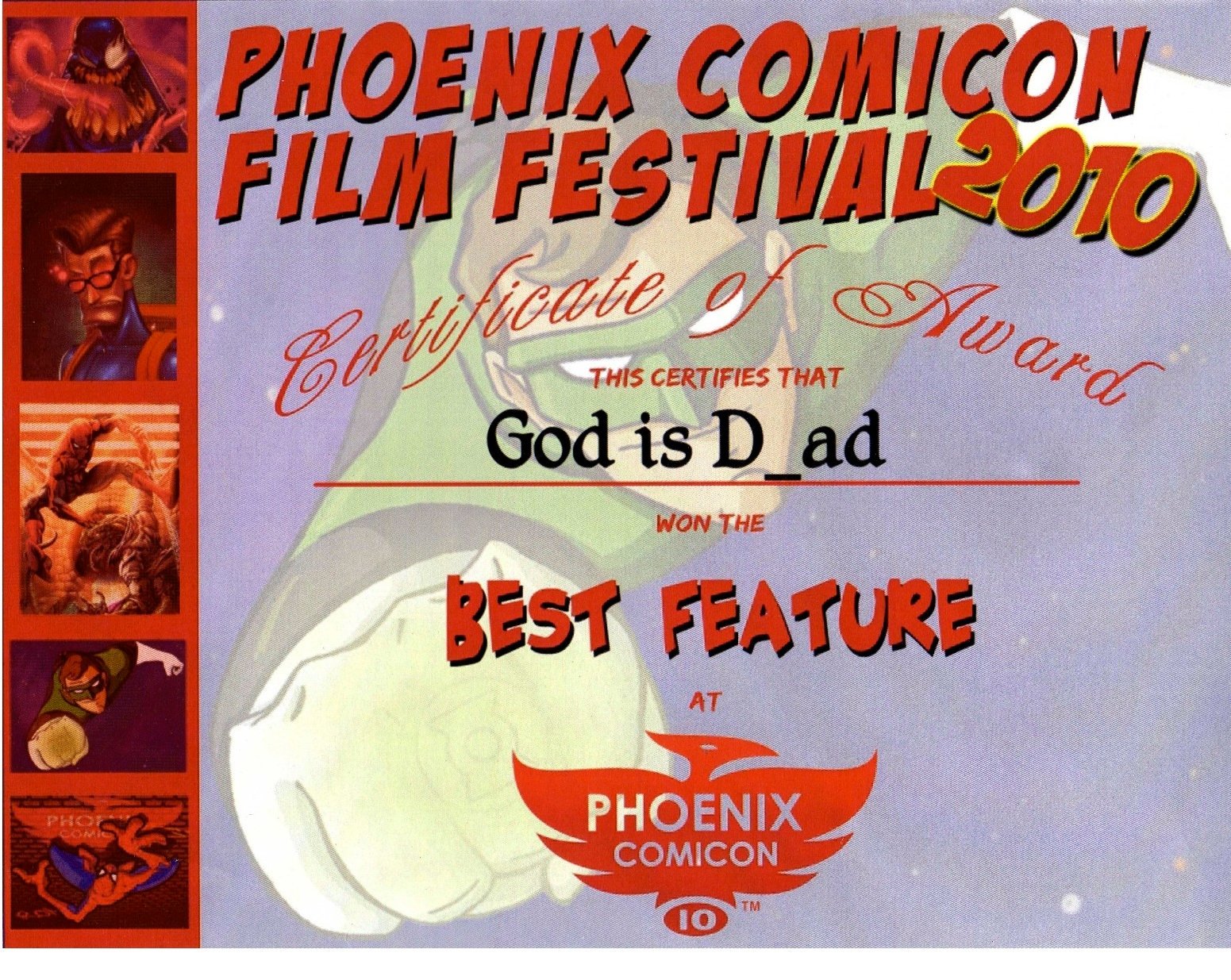 Phoenix Comic Con Award
